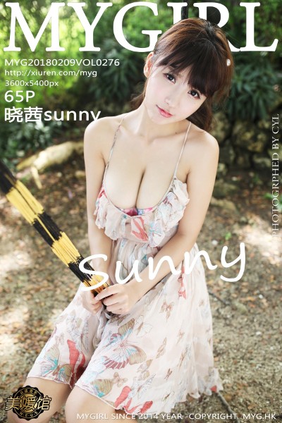 [MyGirl美媛馆] Vol.276 晓茜sunny性感吊带花裙+泳池比基尼秀傲人豪乳诱惑写真65P