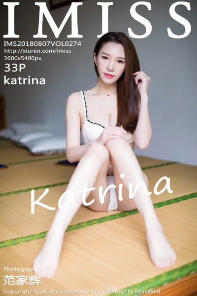 [IMISS爱蜜社] VOL.274 katrina低胸蓝色毛衣秀性感内衣完美身材写真33P