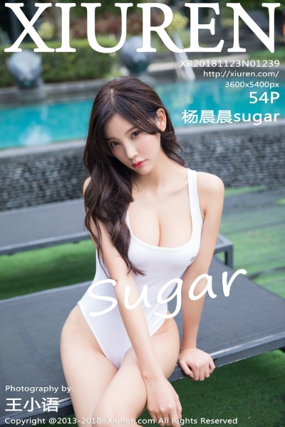 [XIUREN秀人网] No.1239 杨晨晨sugar泳池边白色连体比基尼秀完美身材性感写真54P