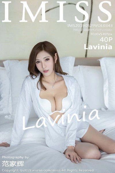 [IMiss爱蜜社] VOL.343 Lavinia私房白衬衣半脱白色内衣秀完美身材诱惑写真40P