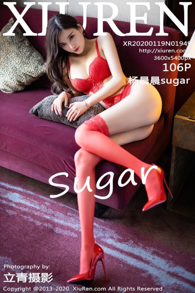 [XIUREN秀人网] No.1949 杨晨晨sugar性感红色内衣配红丝袜秀火辣诱惑写真106P