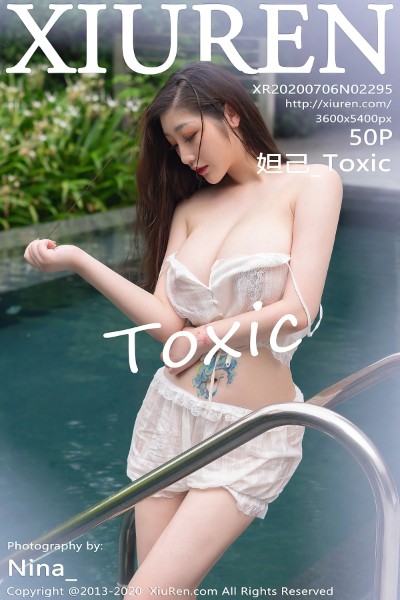 [XIUREN秀人网] No.2295 妲己_Toxic泳池白色薄纱湿身透视秀傲人豪乳喷血诱惑写真50P