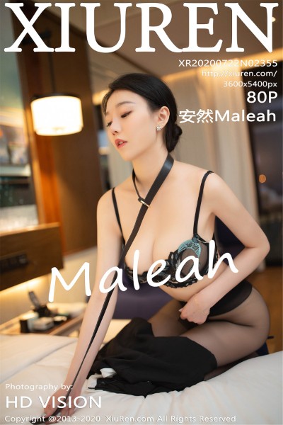 [XIUREN秀人网] No.2355 安然Maleah居家女友主题床上半脱黑丝露翘臀诱惑写真80P