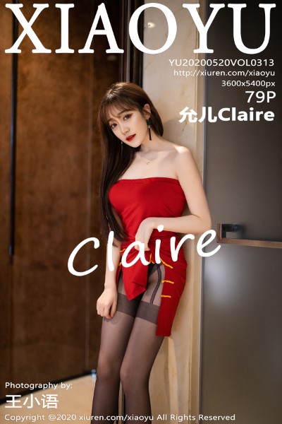 [XIAOYU语画界] VOL.313 允儿Claire猩红典雅礼服半脱露性感黑色内衣诱人写真79P