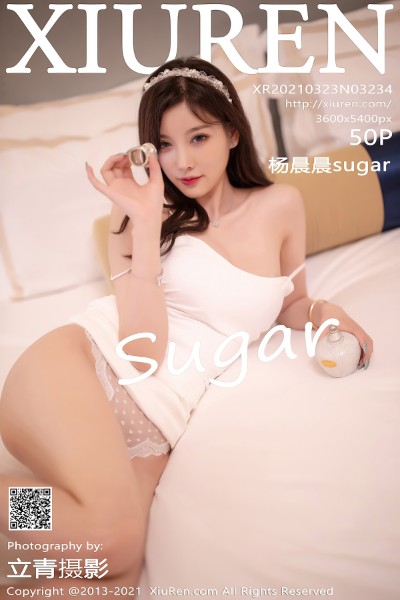 [XiuRen秀人网] No.3234 杨晨晨sugar白色典雅吊裙半撩露完美身材撩人诱惑写真50P