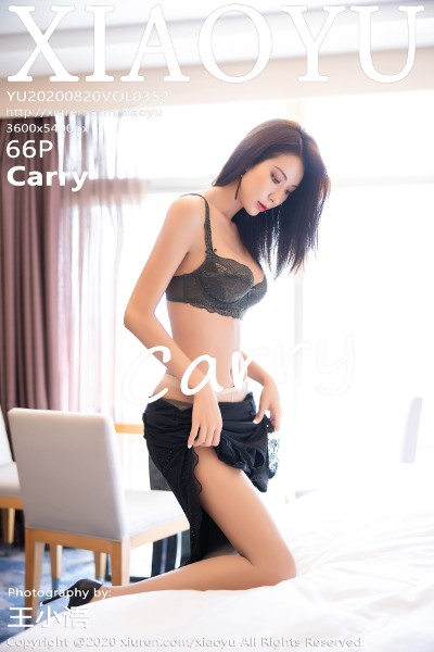 [XIAOYU语画界] VOL.352 Carry性感黑色内衣配开档肉丝裤袜诱惑写真66P