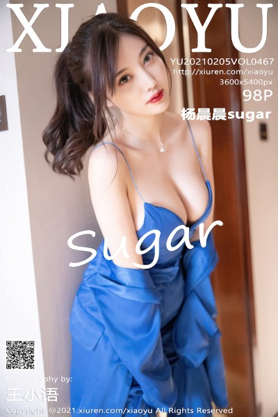 [XIAOYU语画界] VOL.467 杨晨晨sugar私房旅拍蓝色西装下丝质吊带配蕾丝内裤诱惑写真98P